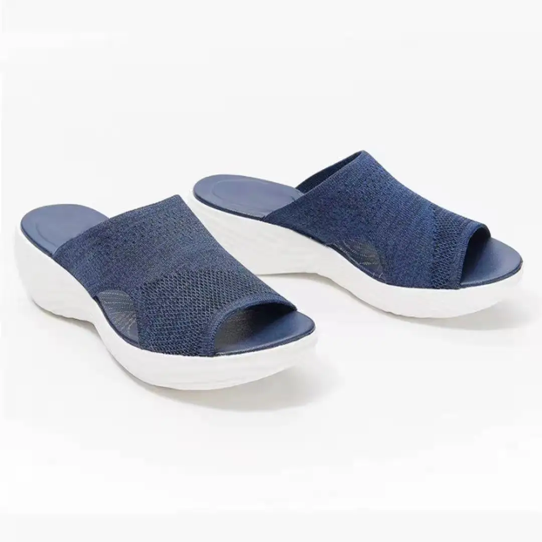 Fashion Roman Slippers Women 2022 Summer New Wedges Shoes Woman Sandals Comfort Casual Plus Size 43 Slippers Female Women Shoes