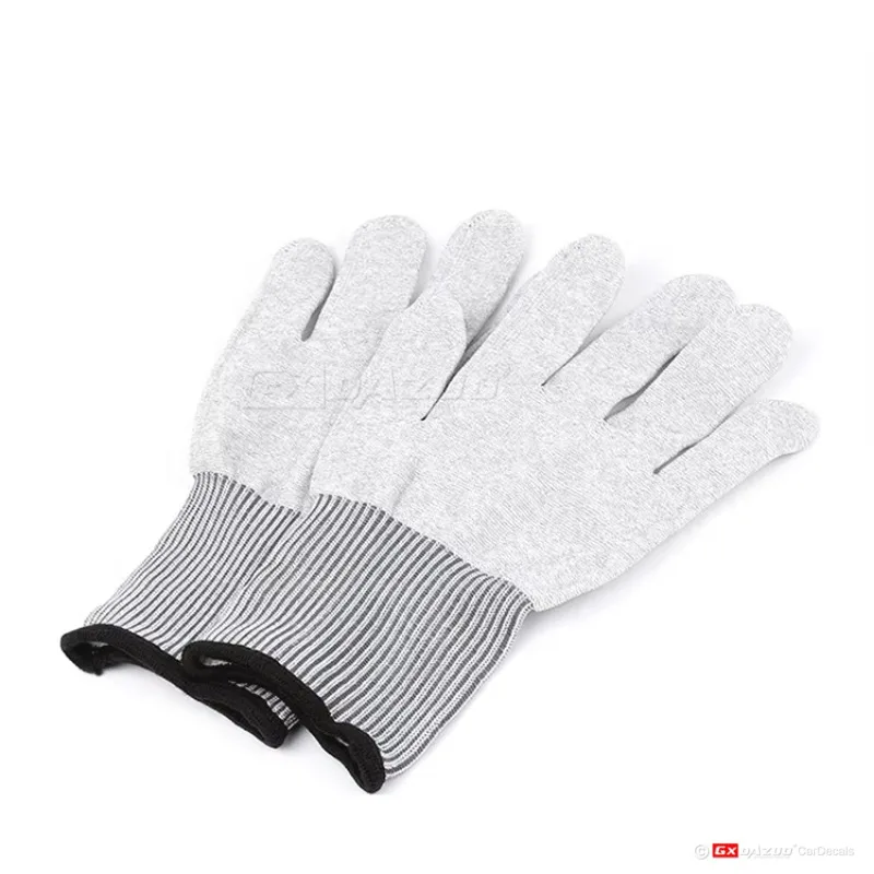 10 Pairs/Lot Vinyl Anti Static Window Car PVC Wrap Vinyl Black Fabric Gloves Nylon Gloves Anti-static Wrap Nylon Glove