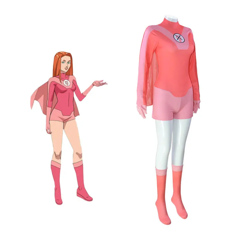 Invincible Mark Grayson Bodysuit with Cape Cosplay Costume for Men (Unofficial)