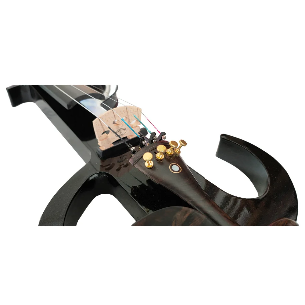 black anti S electronic violin 4/4 sparkle Beginners Stringed Instrument professional with box bow