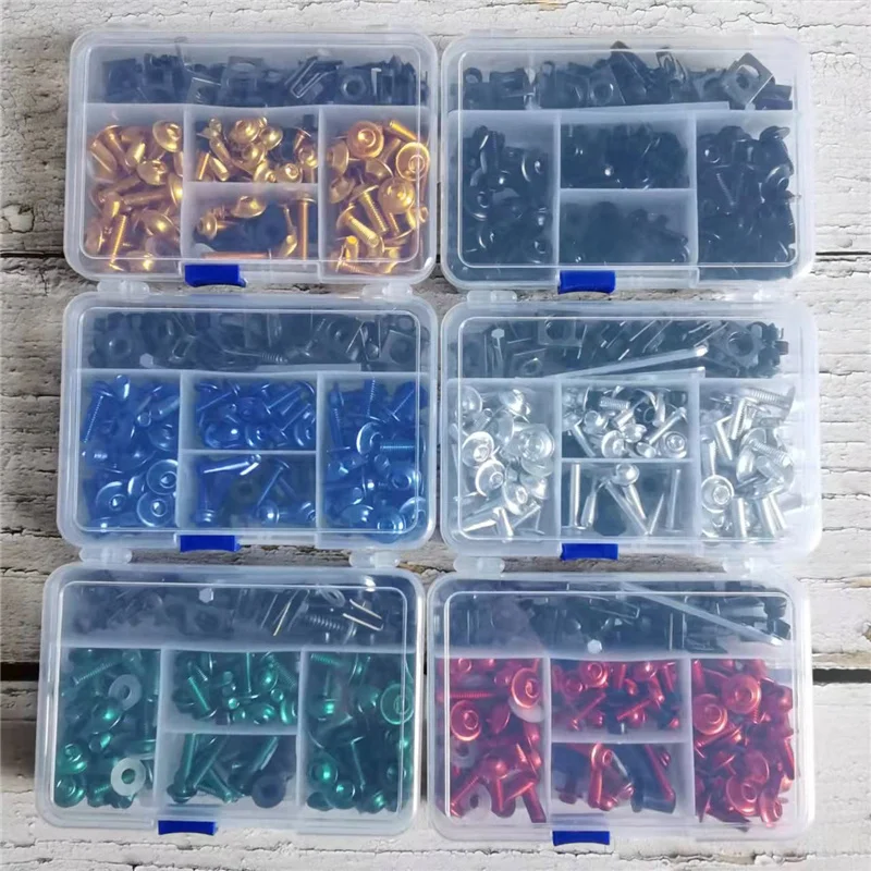 ECKBRJA 155PCS Motorcycle Fairing Bolts Kit Screws For Most Of