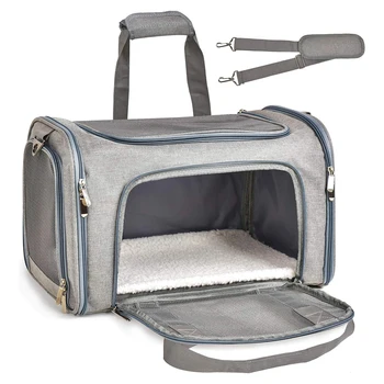 Collapsible Pet Carrier for Small Dogs & Cats – Travel Bag for Pets up to 15 lbs 1