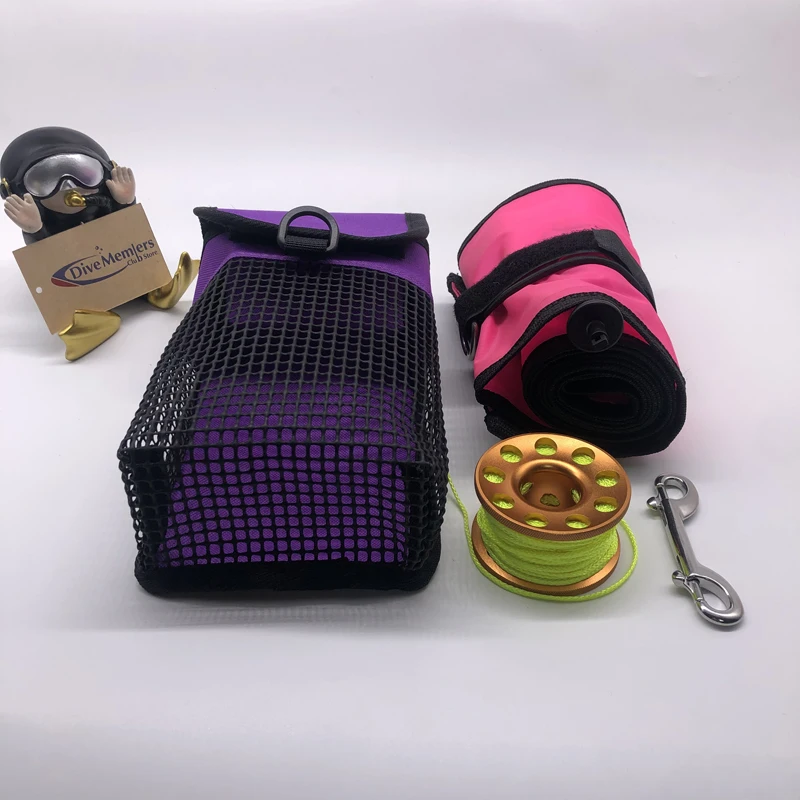 Snap Hood & SMB & Safety Marker Buoy Mesh Gear Bag