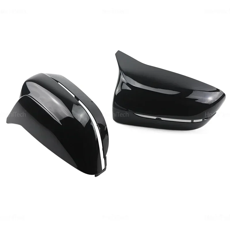Sleek Black Rearview Mirror Cover Set