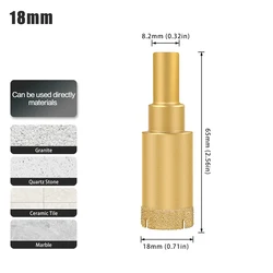 High - Grade Diamond - Coated Drill Bit for Tile, Marble, Glass, and Ceramic Drilling (18mm)
