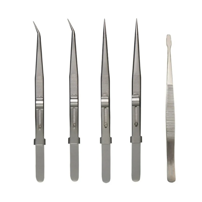 

367D AntiStatic Tweezers Perfect for Model Building Straight /Curved /Flat Tip