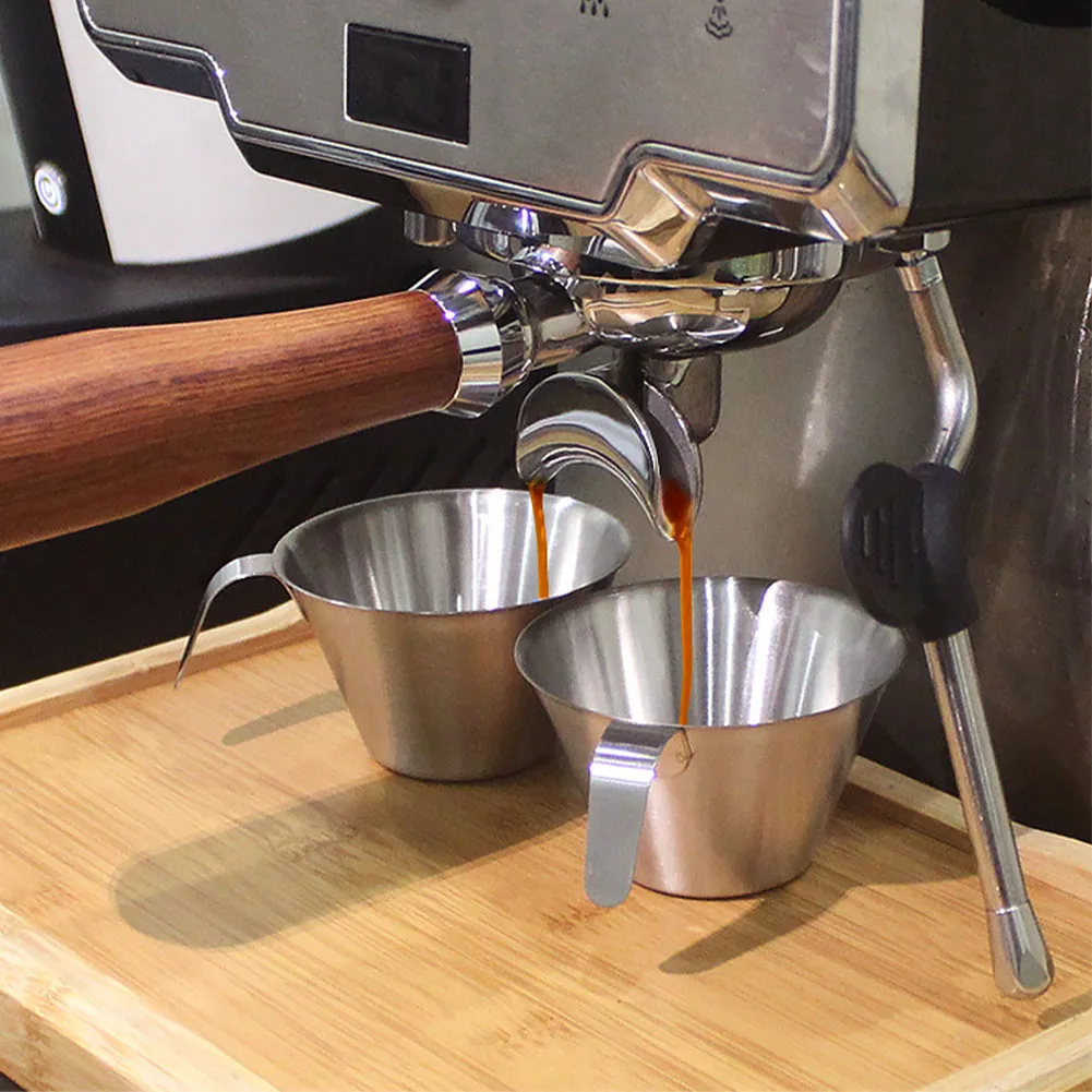 

90ml Household Coffee Measuring Cup Stainless Steel Small Coffee Milk Pitcher Jug Espresso Measuring Tools For Home Kitchen Cafe
