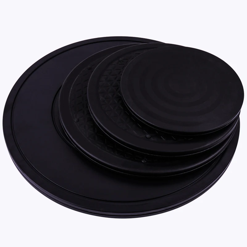 8-12 Inch Heavy Duty Rotating Swivel Steel Ball Bearings Stand for Monitor TV Turntable Lazy Susans Black Round Shape 6