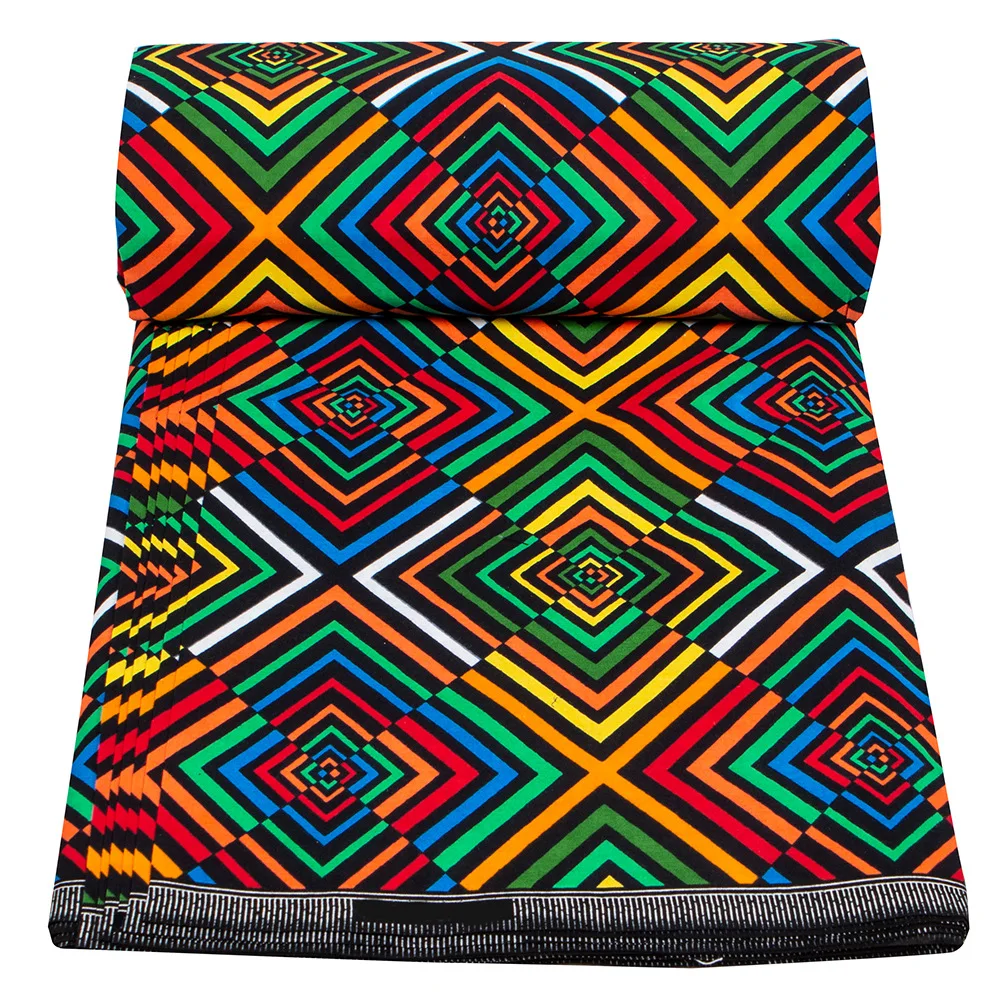 6 Yards Original Real Wax Ankara African Print Fabric 100% Cotton For Party Dress