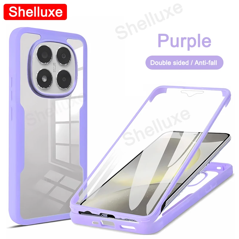 Transparent 360° Double Full Body Screen Protector Case by Shelluxe - Premium Phone Cover