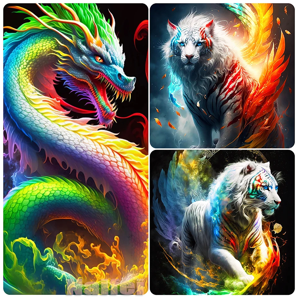 5D DIY Diamond Painting Fantasy Animal Dragon Picture Full Diamond Mosaic  Art Embroidery Cross Stitch Kits Home Decor cuadros