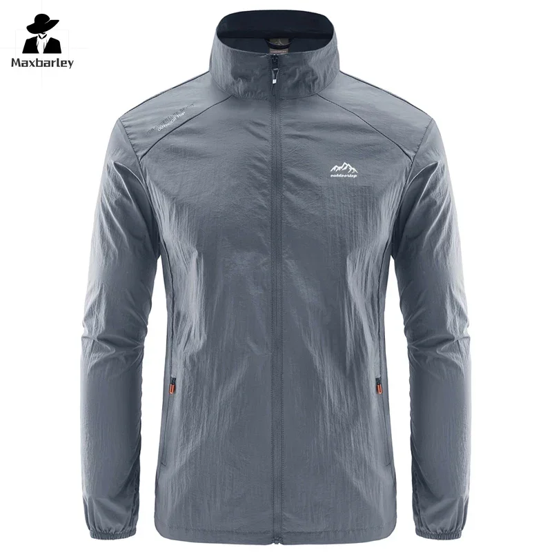 Men's Summer Skin Quick Dry Hiking Jacket Waterproof Sun UV Protection Coats Men Outdoor Sports Fishing Camping Running Jacket