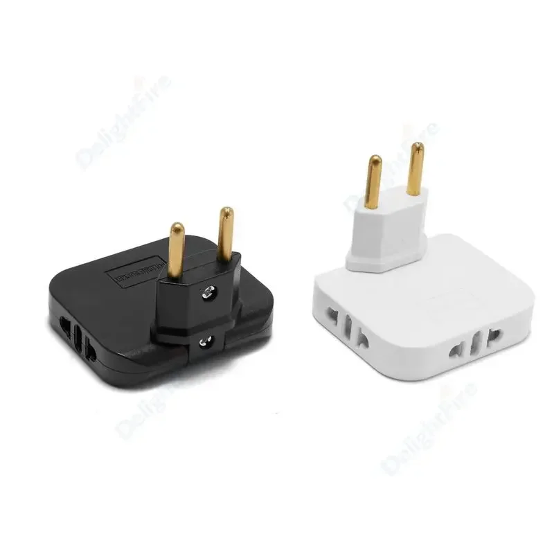 3 in 1 EU Tee Socket Plug Adapter Portable Foldable CN US To EU Euro KR FR Travel Aadapters 2Pin 4.8mm Plug AC Outlet Converter