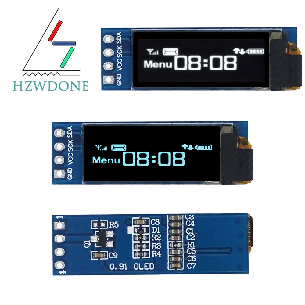 Oled Display Module 0.91 Inch White/Blue 128X32 OLED LCD LED Display Module IIC Communicate For Ardunio