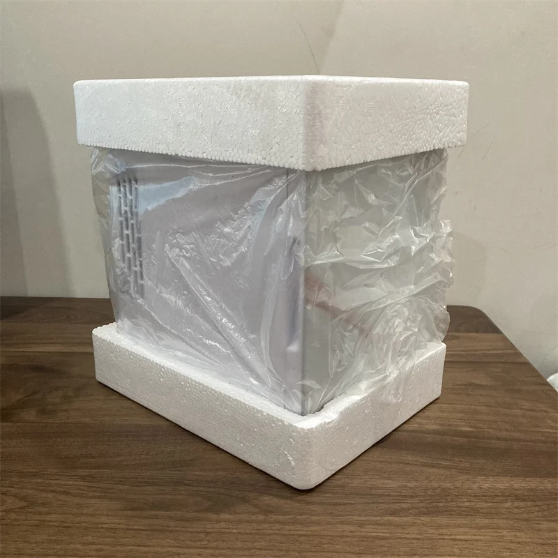 대리석 색상 4L 휴대용 차량 냉장고 쿨러 프레온 프리 에코 미니 냉장고 글로벌 플러그 타입 선택 가능 12V/220V 듀얼 전원