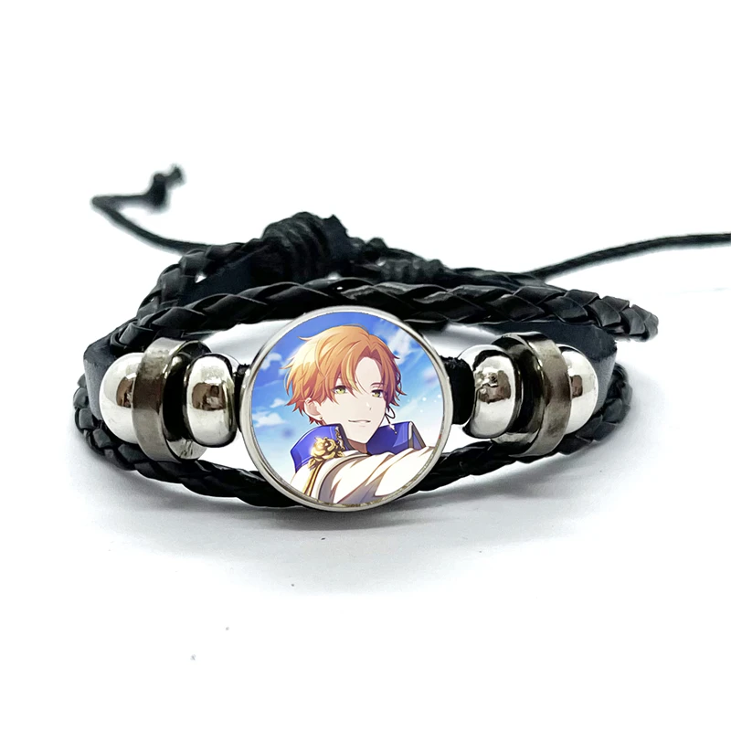 thumbnail image 1 of Project SEKAI-pulsera de cuero de Anime Shinonome Akito, brazalete trenzado multicapa, joyería hecha a mano, regalo, 1 of 4