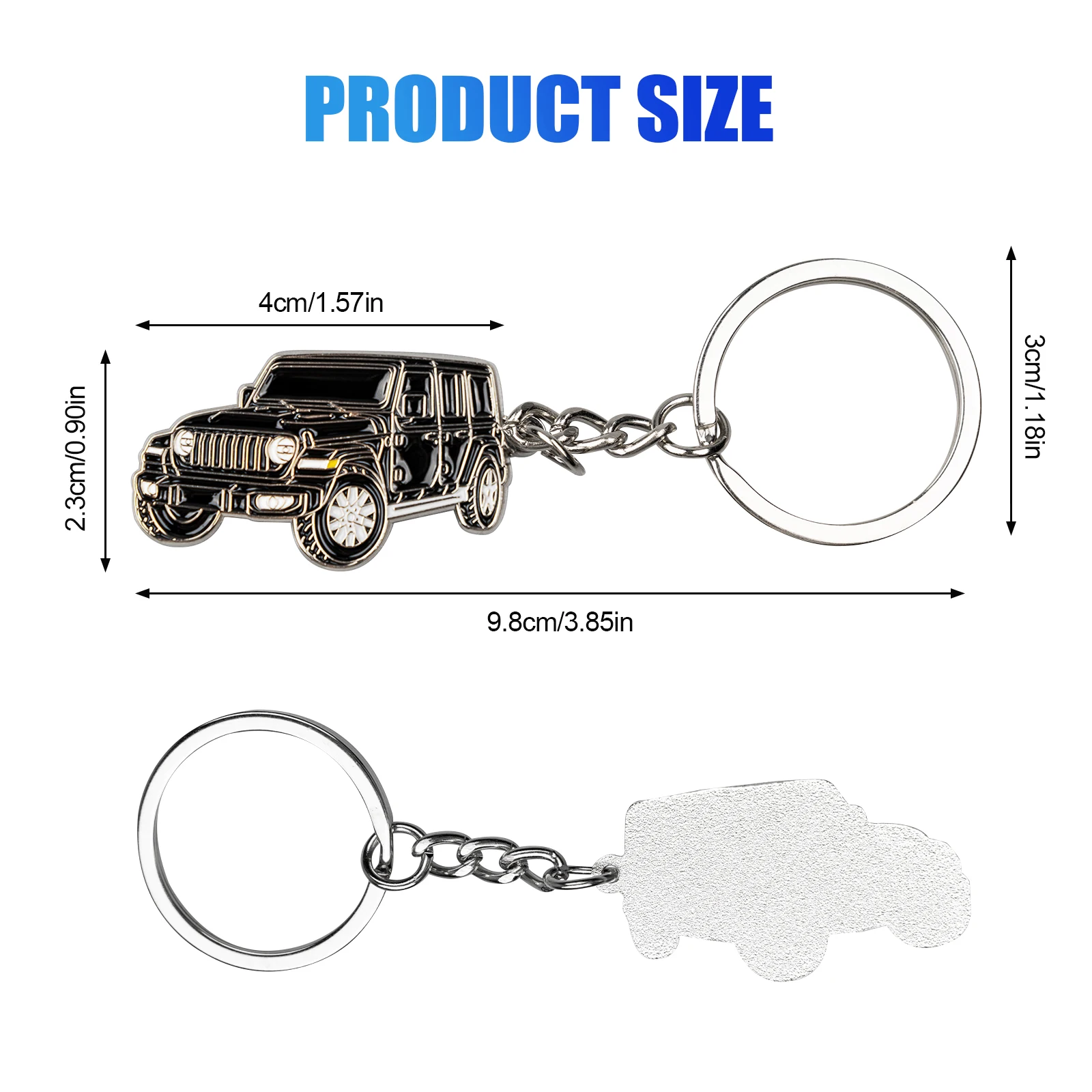 Jeep Car Keychain Accessory With Key Ring 3