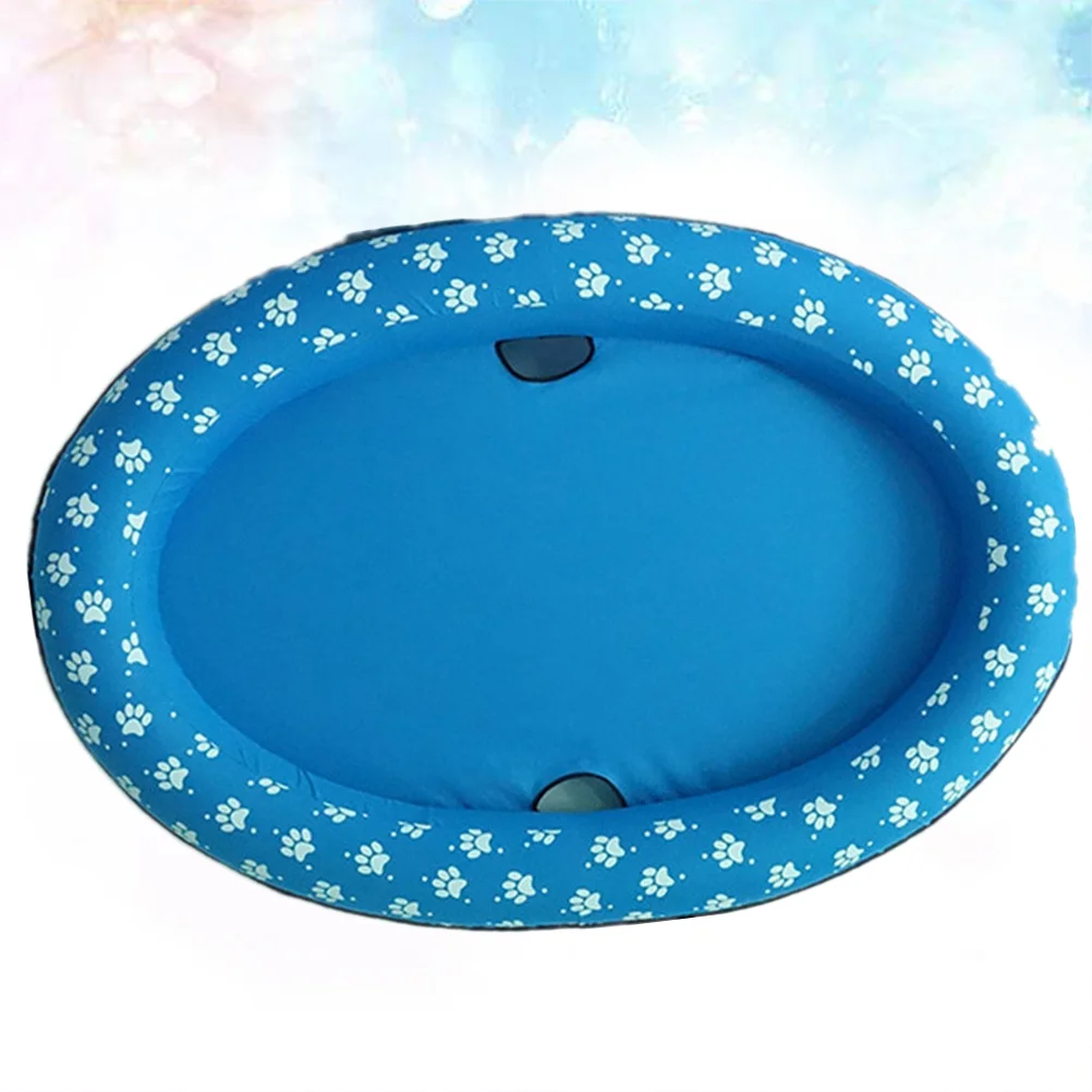 

1 Pc Pet Inflatable Swimming Pool Portable Foldable Pool Dogs Cats Floating Mat Water Pond Pool (Blue)