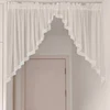 Semi Sheer Curtain Valances Window Topper Sheer Kitchen Tier Swag Privacy Half Window Curtain for Bedroom Living Room Home Decor 2