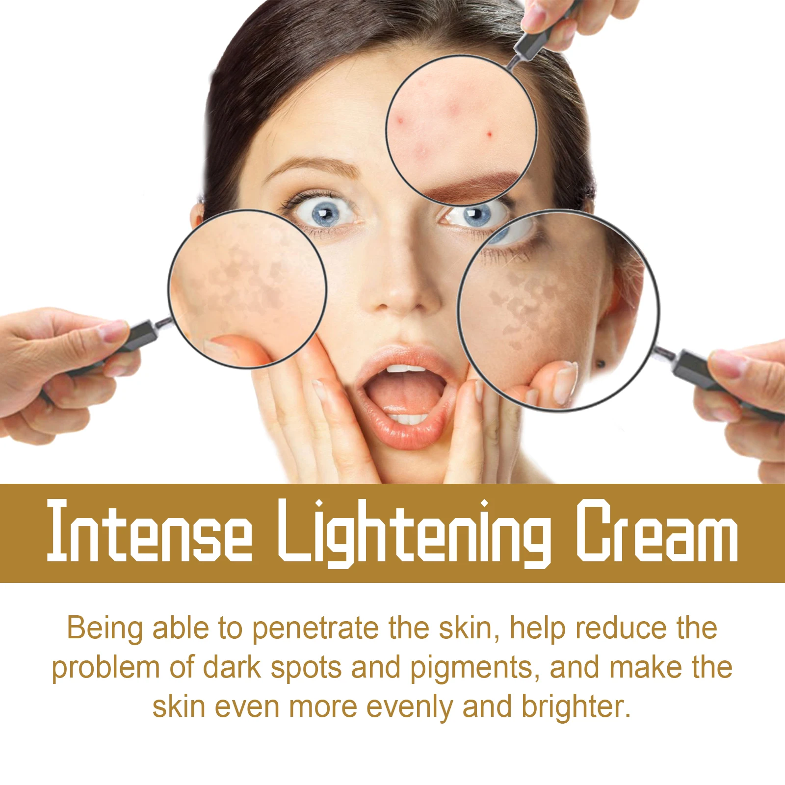 Hoygi Intense Lightening Cream - Hydrating Firming Radiance for Face Body  Sensitive Areas