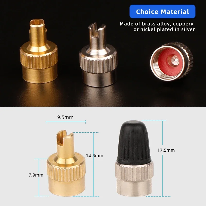 Dual-Function Copper Cap Nozzle with Valve Core Installation and Release