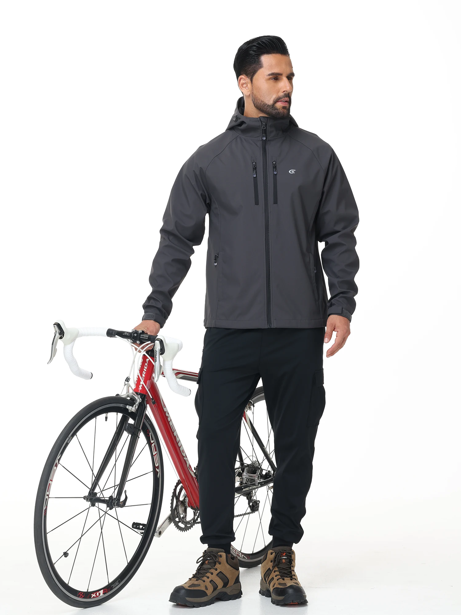 Men's Outdoor Waterproof Windbreak Jacket Lightweight Coat for Camping Hiking Cycling Fishing with Inner Pocket