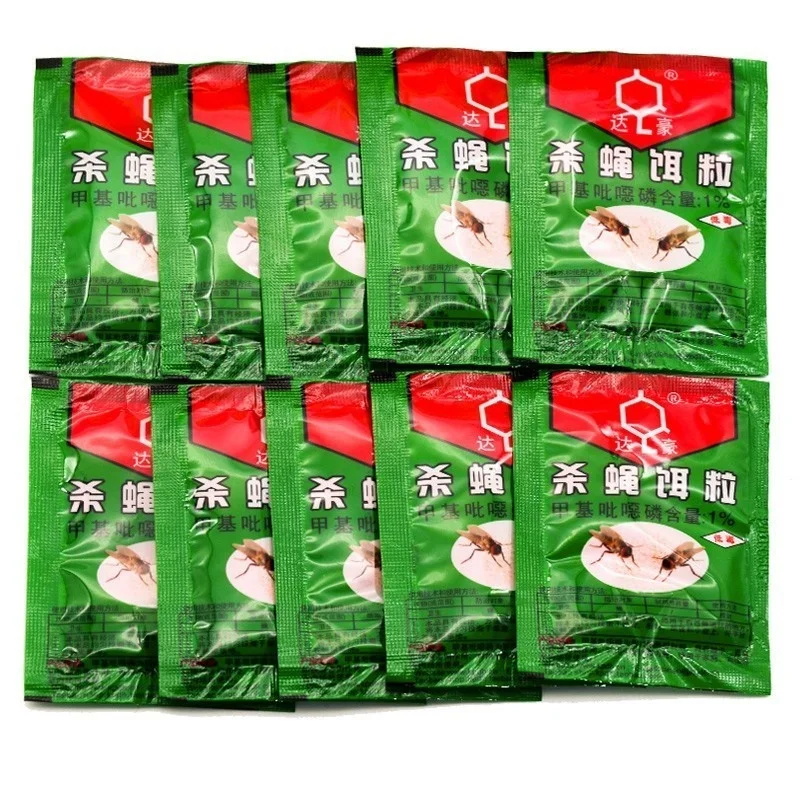 10 Pz/Lotto Esca In Polvere Controllo Dei Parassiti Mosche Insetticida Insetticida Casa Trappola Per Mosche Zanzara Rifiuta Gli Insetti Miracoloso