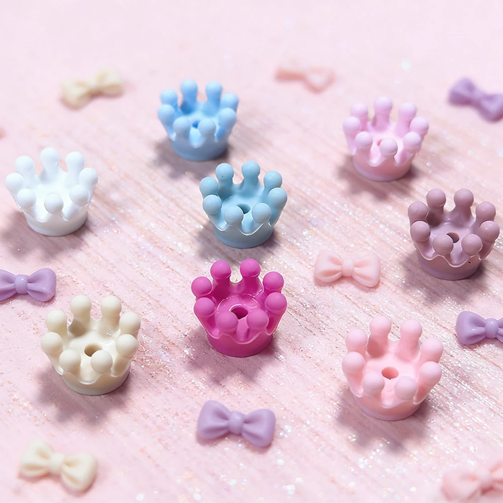 LOFCA 20pcs 부드러운 새로운 실리콘 작은 크라운 초점 치아발육 구슬 세트 DIY 팔찌 목걸이 쥬얼리 공예 액세서리