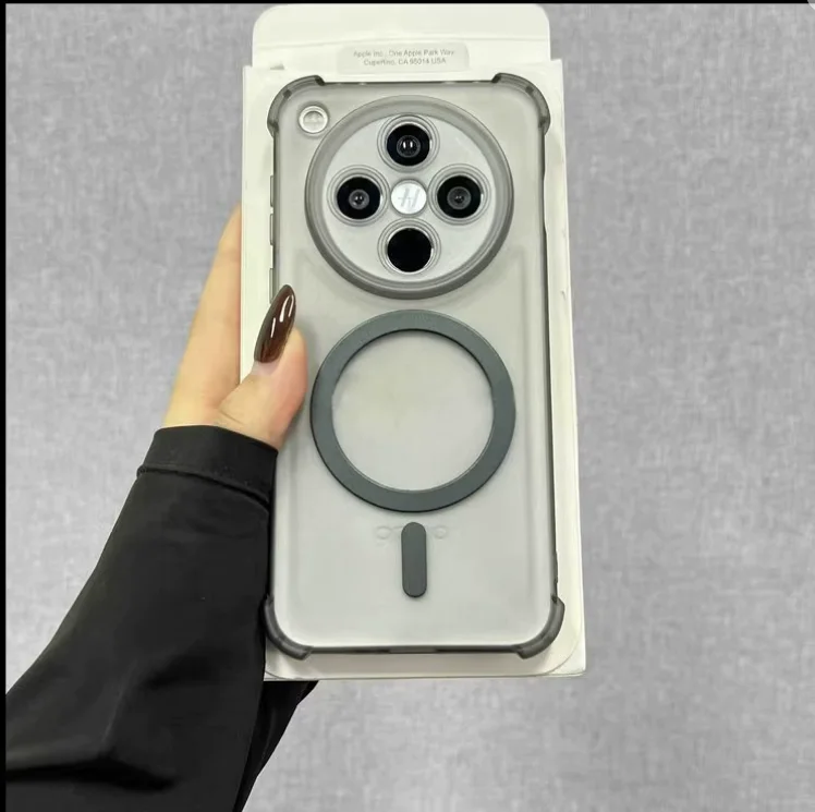 Airbag Shockproof Magnetic Wireless Charging Clear Silicone Phone Case