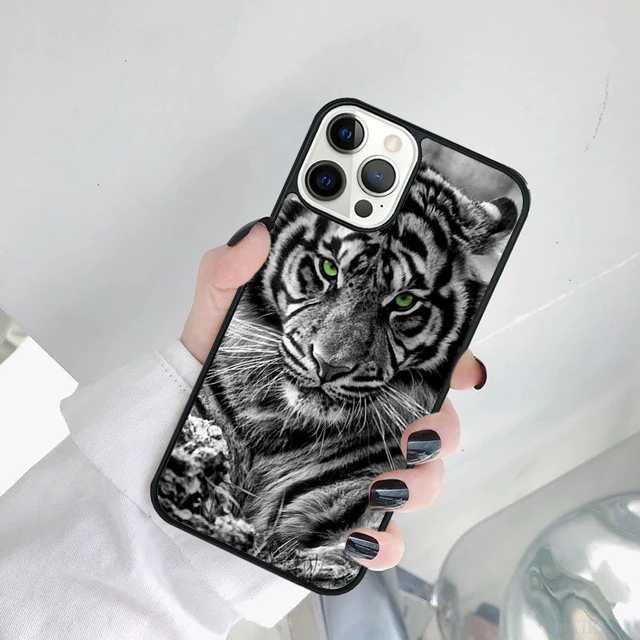 White Tiger Pattern Phone Case Cover