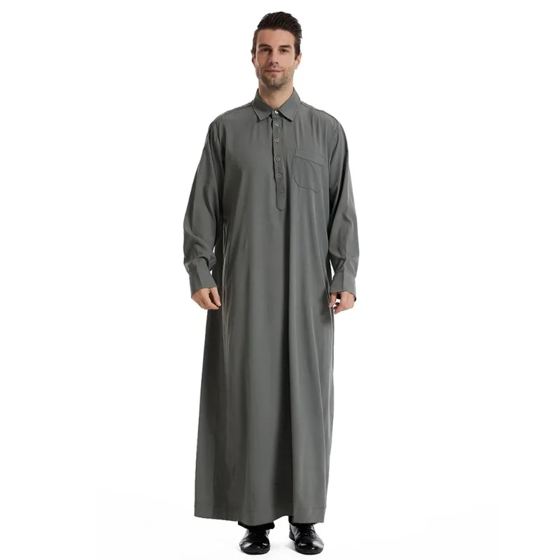 

Muslim Men Thobe Jubba Eid Ramadan Traditional Dishdasha Thoub Islam Abaya Dress Long Robe Thawb Dubai Saudi Clothes Middle East