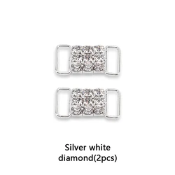Luxury Rhinestone Diamond Sneaker Charms with Fashionable Metal Buckle Shoelace Accessories (2)