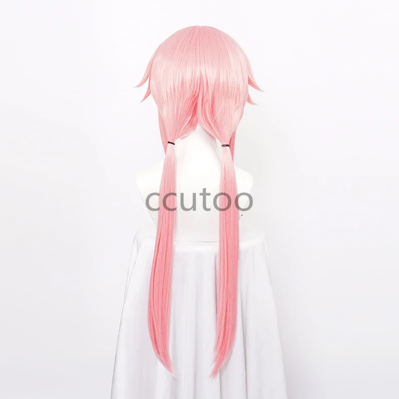 Maqutoo peruca para cosplay, perucas de fibra sintética, longas e retas, de 80cm, para cosplay, mirai, niki gasai yuno