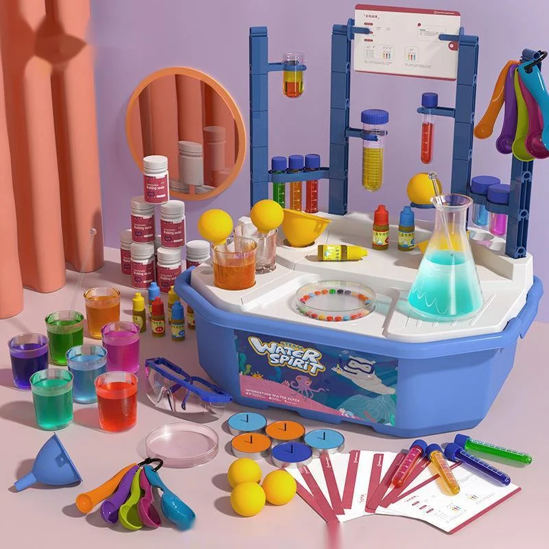 Kids Science Kit DIY Science Chemistry Experiments Toy Set Educational Role Pretend Play