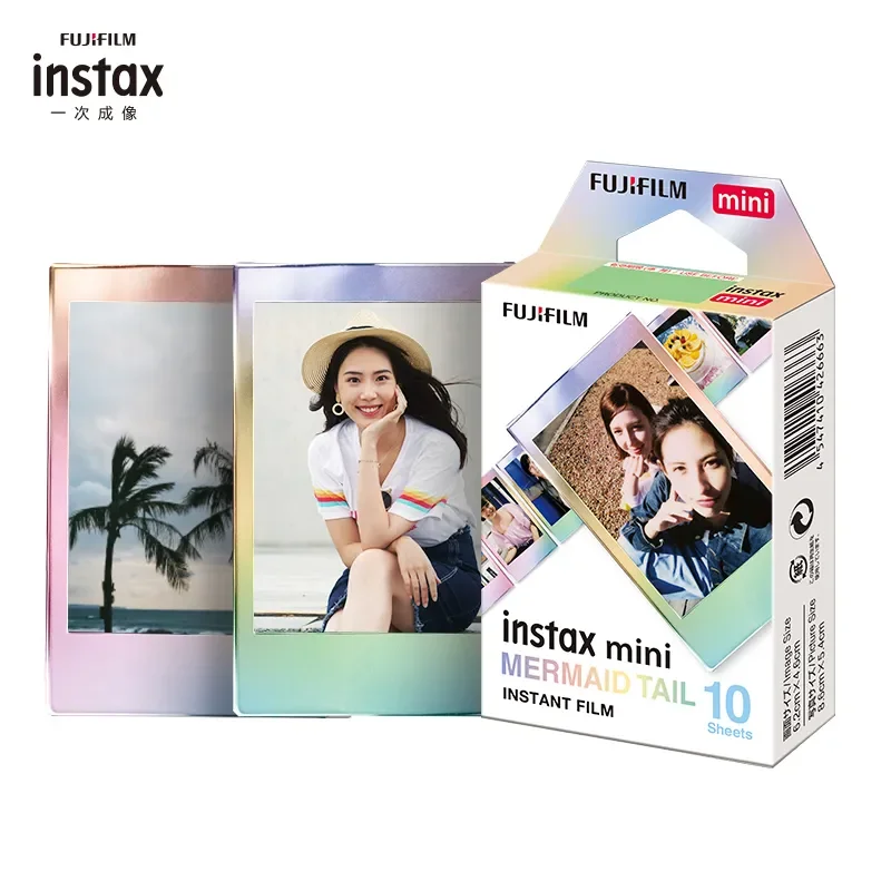 Original Fujifilm Instax Mini MERMAID TAIL Film Instax Mini 12 / 11 Film For Fuji Mini 7s 25s 26 70 90 Instant Camera SP-1 SP-2