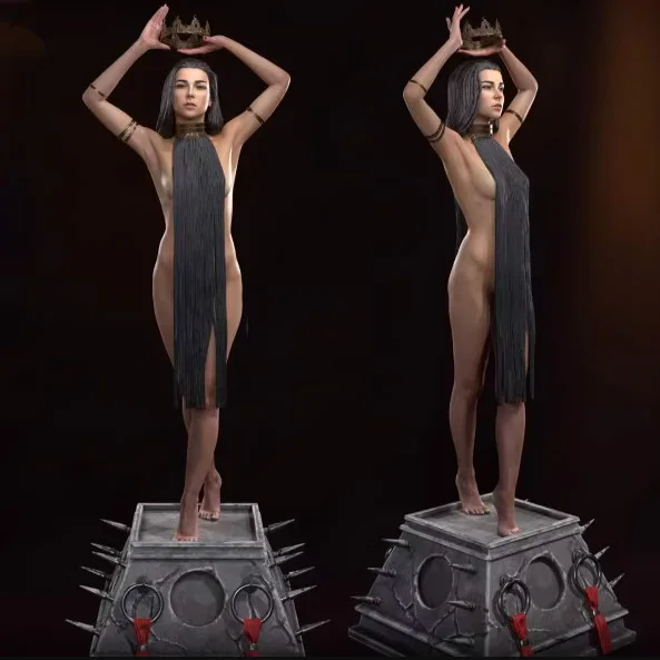 

1/24 75mm 1/18 100mm Resin Model Lord Queen Girl Figure Unpainted No Color RW-1164