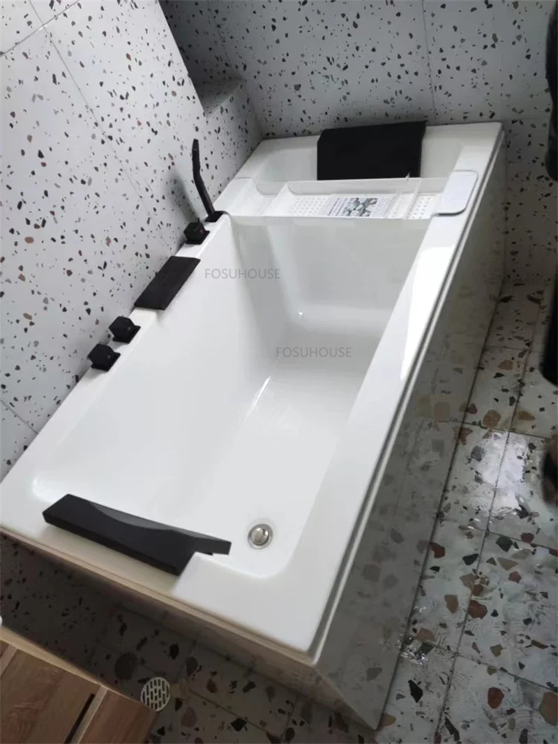 Description Picture 5 of itemUpscale Acrylic Bathtubs Household Bathroom Fixture Adult Whirlpool Outdoor Bathtub Creative Shower Integrated Massage Bathtub