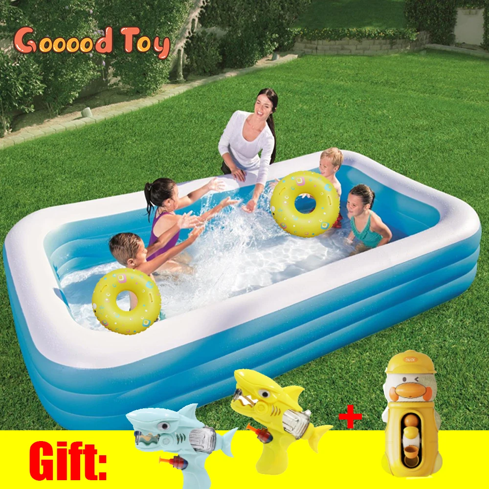 

2M/2.6M/3M Summer Swimming Pool Large Pools for Family Inflatable Framed Removable Swimming Bathtub Child Pool for Cottages