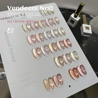 24Color Autumn Maillard Tortoise Shell Gelly Amber Cat Eye Gel Nail Polish Flash Caramel Brown Amber Gel Nail Salon use 2