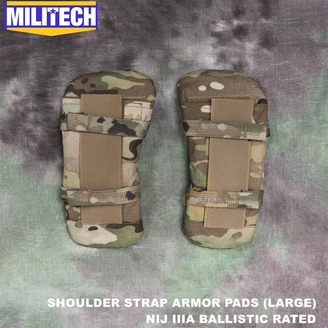 MILITECH Large NIJ Level 3A IIIA 0108.01 Bulletproof Shoulder Strap Armor Pads Modular Ballistic Padding 6