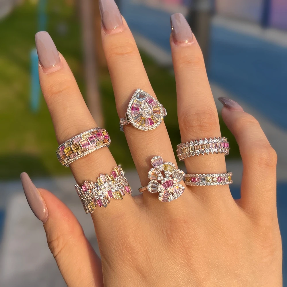 Vinregem Colorful Lab Created Sapphire Gemstone 100% 925 - Main Image