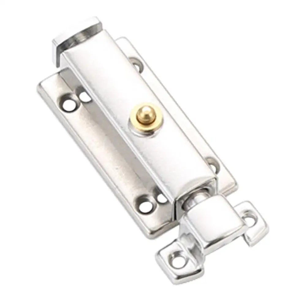 3 Inch Stainless Steel Automatic Spring Door Latch Bolt Anti-theft Security Button Open Self-elastic Lock Door Hardware door latch