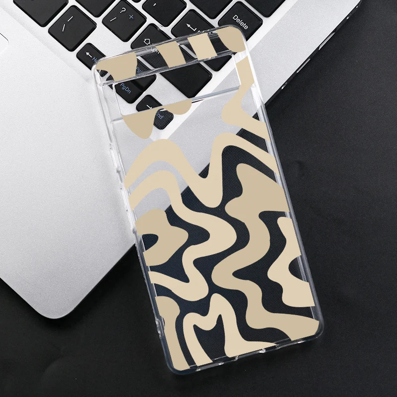 Fashionable Zebra Stripe Pattern Transparent Soft Phone Case