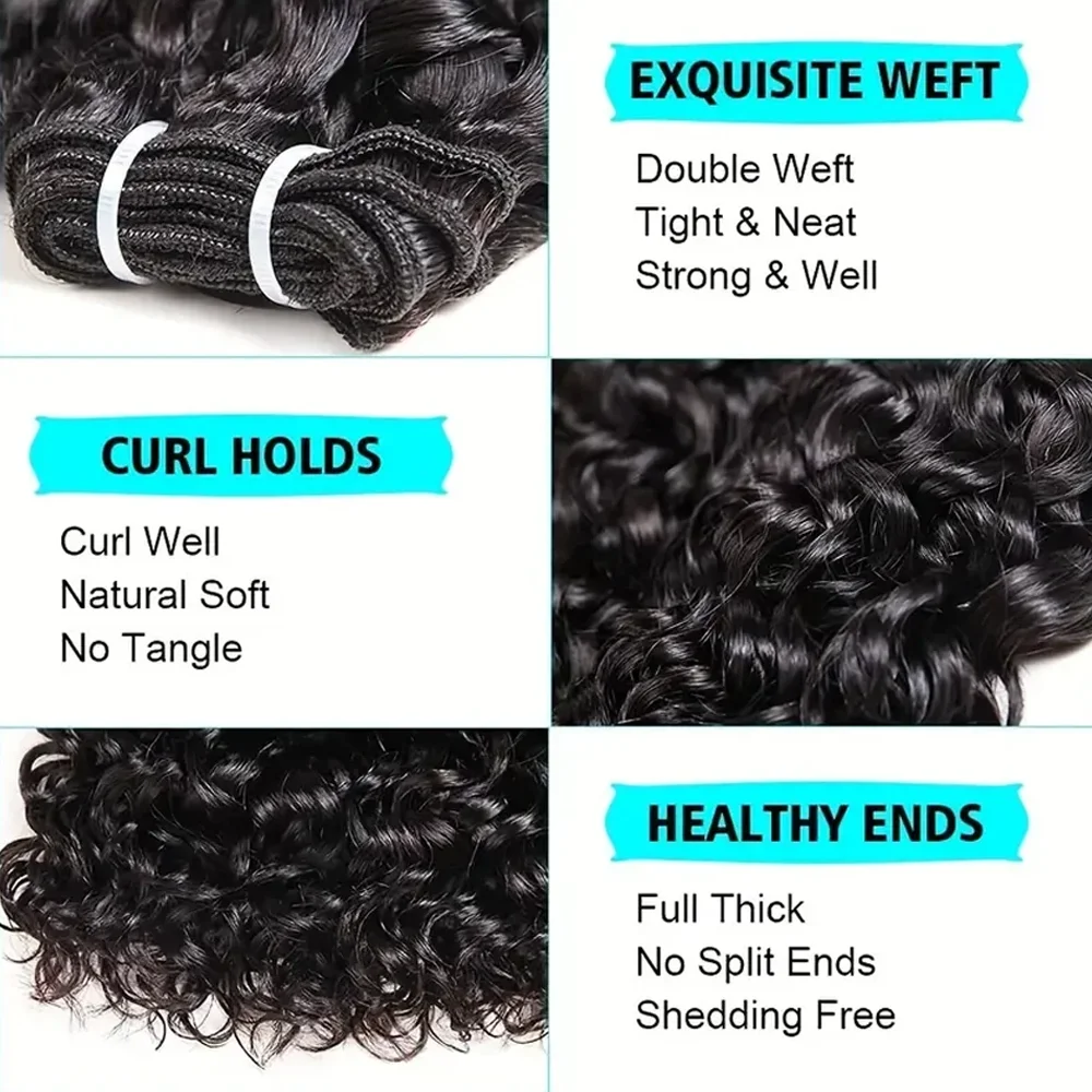 Curly Wavy Human Hair Bundles human hair bundles 8 inches Brazilian Remy Human Hair Weave Bundles Natural Sassy Curly human hair extensions 3Pcs/Lot