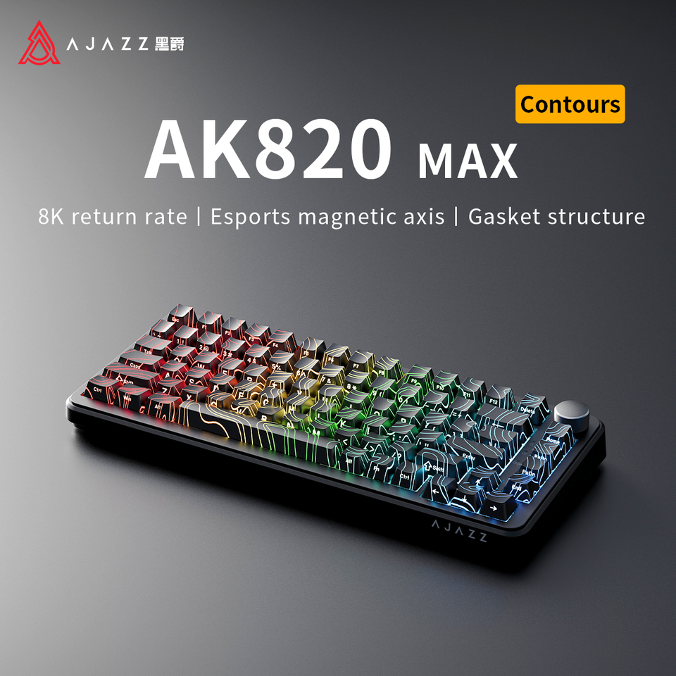 AK820 Magnetic Axis Wired Gaming Keyboard Hot-swappable All Keys 8K Accuracy Ultra Low Latency
