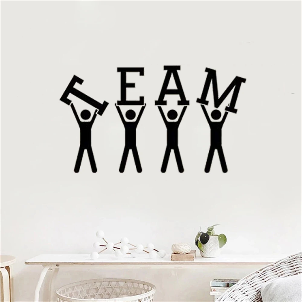 

Wall Decals Team Motivation Decor For Office Worker Puzzle Stickers Removable Vinyl Modern Interior Decoration Murals DW14205