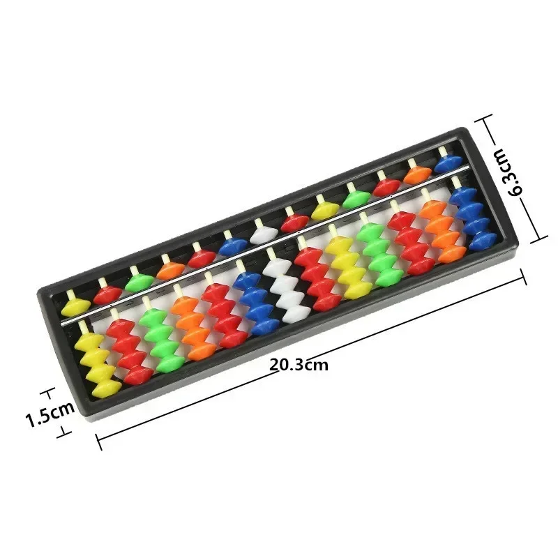 Portable Chinese 13 Digits Column Abacus Arithmetic Soroban Calculating Counting Math Learning Tool for Children 6