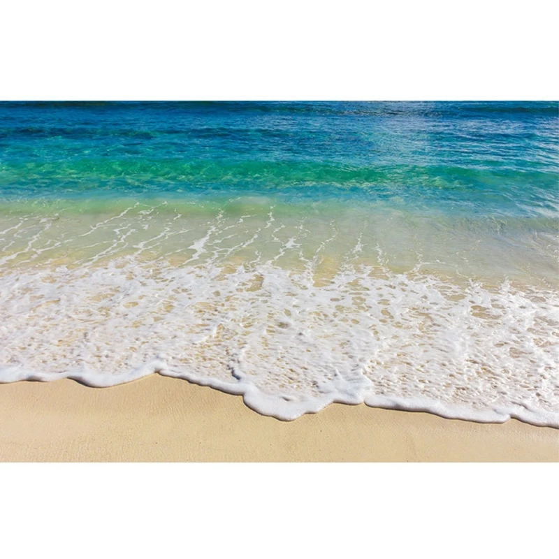 

Ocean Wall Decal Self-adhesive Floor Mural 3D Seawater Wave Floor Sticker Decorations Non-slip Waterproof Wall Papers