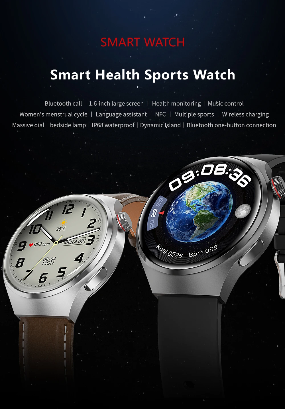 Lenovo GT4 Pro New Smart Watch Men AMOLED Outdoor Smartwatch With  Flashlight Sport Fitness Bracelet For Huawei Xiaomi All Phone