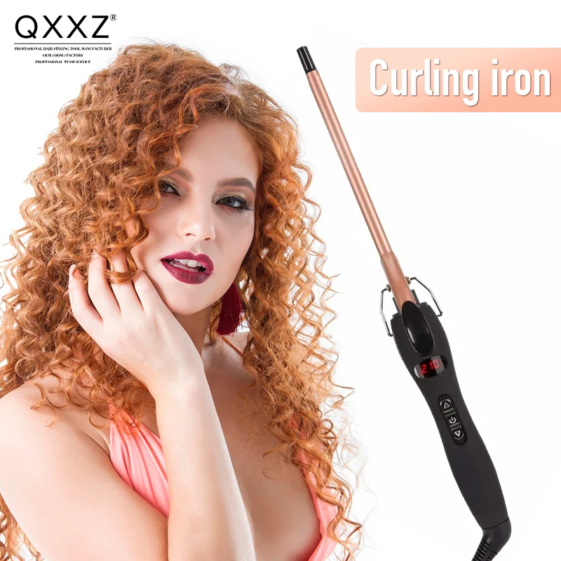 QXXZ Professional Wave Curler Hairdressing Pear Flower Ceramic Household Curling Stick With LED Digital Temperature Display